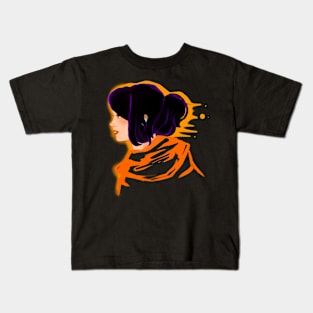 Orange Shadows Kids T-Shirt